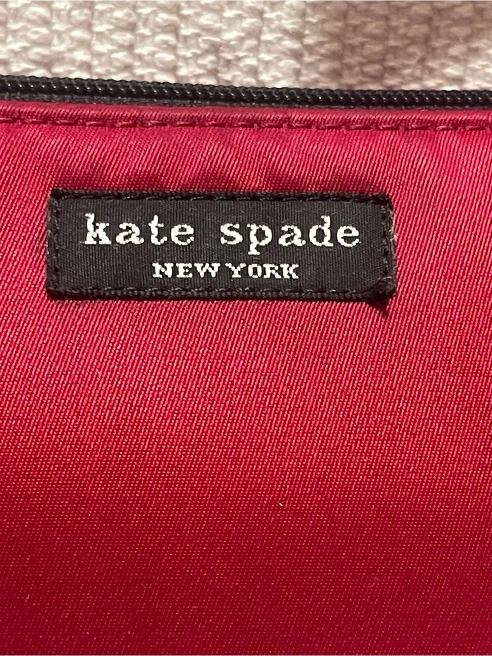 kate spade Red Nylon Cosmetic Pouch